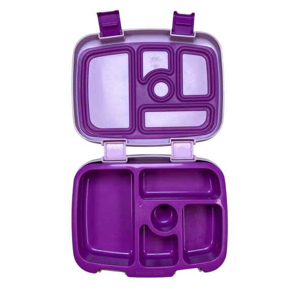 Bentgo Kids Purple Lunch Box Sealed Compartments School Snacks - Picture 2 of 5
